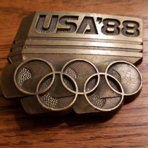 1988 Olympic Belt Buckle Brass